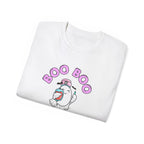 Boo Boo Crew Tee — Cute Phlebotomist Nurse RN PRN DR Ghost Nursing Pharmacy Halloween T‑Shirt