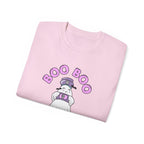 Boo Boo Crew Tee — Cute Nurse RN PRN DR Ghost Nursing Pharmacy Bandaid Halloween T‑Shirt