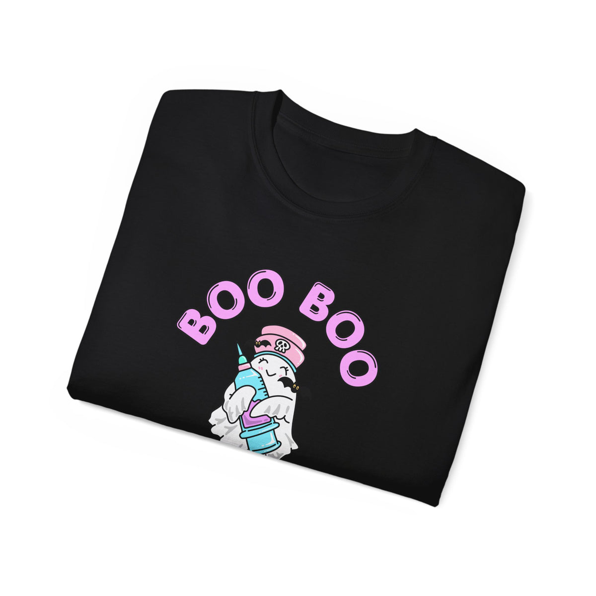 Boo Boo Crew Tee — Cute Phlebotomist Nurse RN PRN DR Ghost Nursing Pharmacy Tech Halloween T‑Shirt