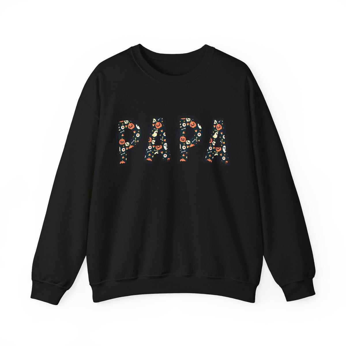 Papa Pumpkin Skull Halloween Sweatshirt | Dad Father Grandpa Grandfather Autumn Crew Halloween Sweater