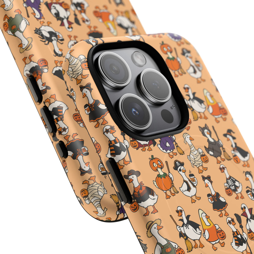 Cute Halloween Ducks phone case Orange | Tough Magnetic Case