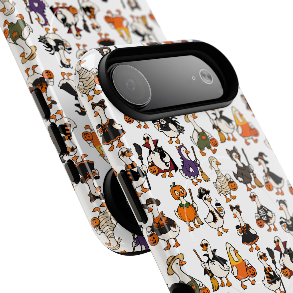 Cute Halloween Ducks phone case White| Tough Magnetic Case