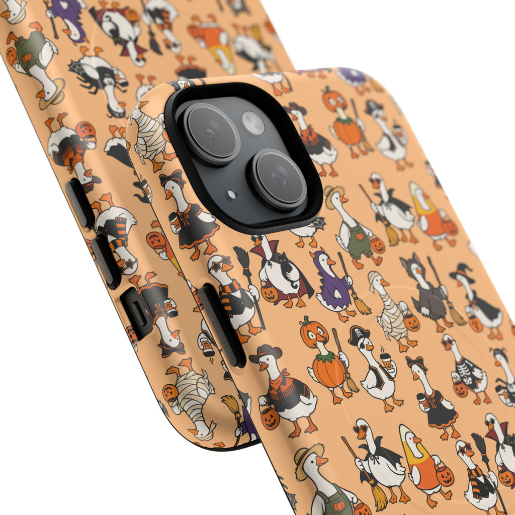 Cute Halloween Ducks phone case Orange | Tough Magnetic Case