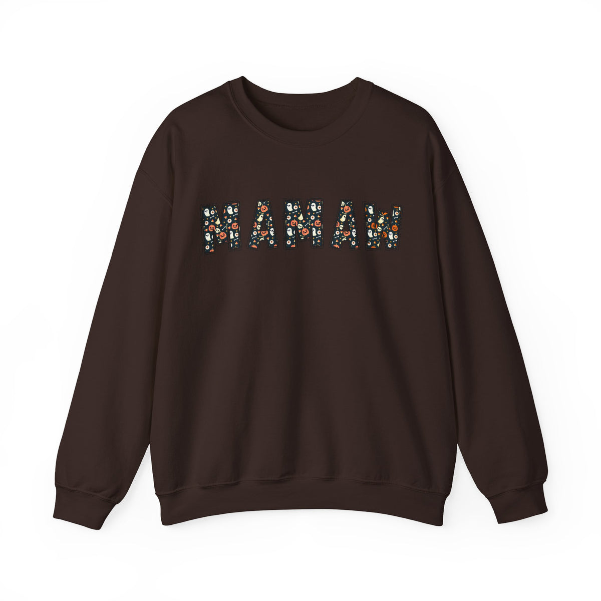 Mamaw Pumpkin Skull Halloween Sweatshirt | Grandma Embroidered Autumn Crew
