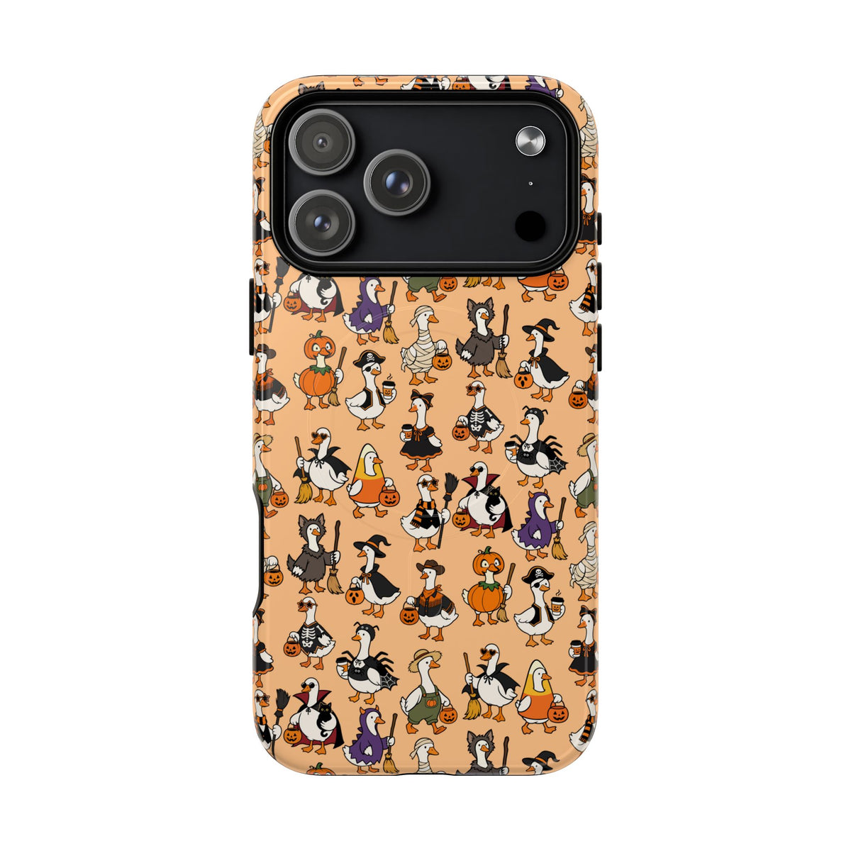 Cute Halloween Ducks phone case Orange | Tough Magnetic Case
