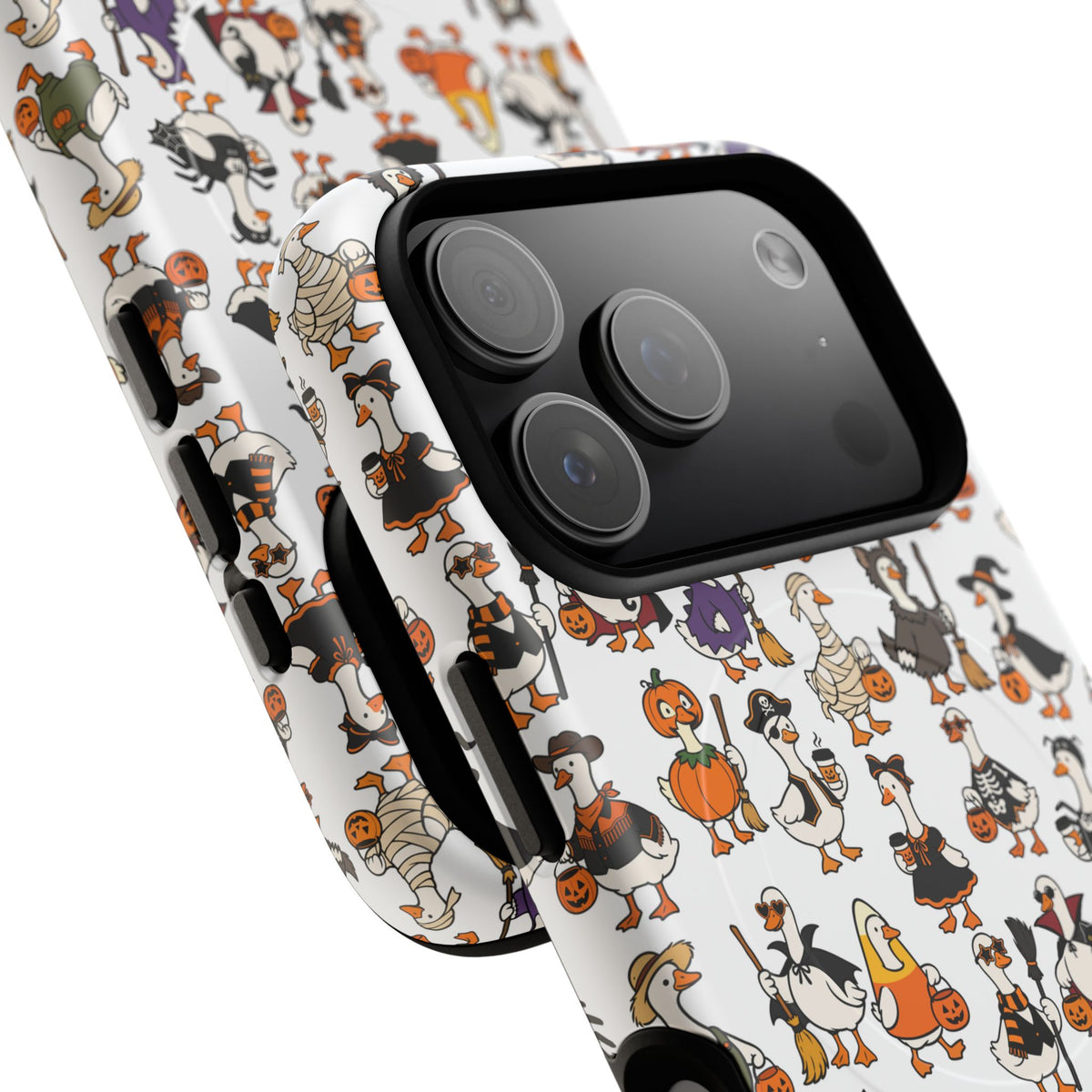 Cute Halloween Ducks phone case White| Tough Magnetic Case