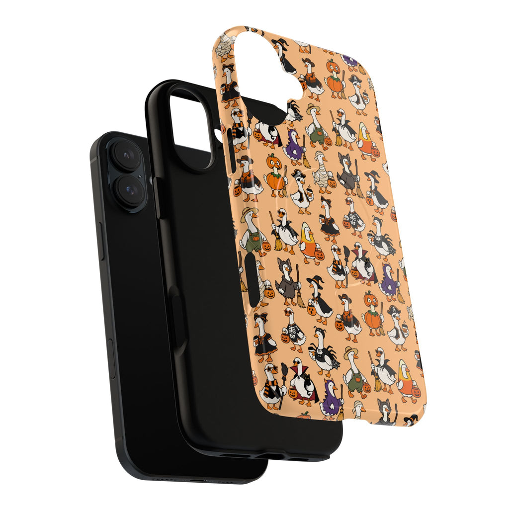 Cute Halloween Ducks phone case Orange | Tough Magnetic Case