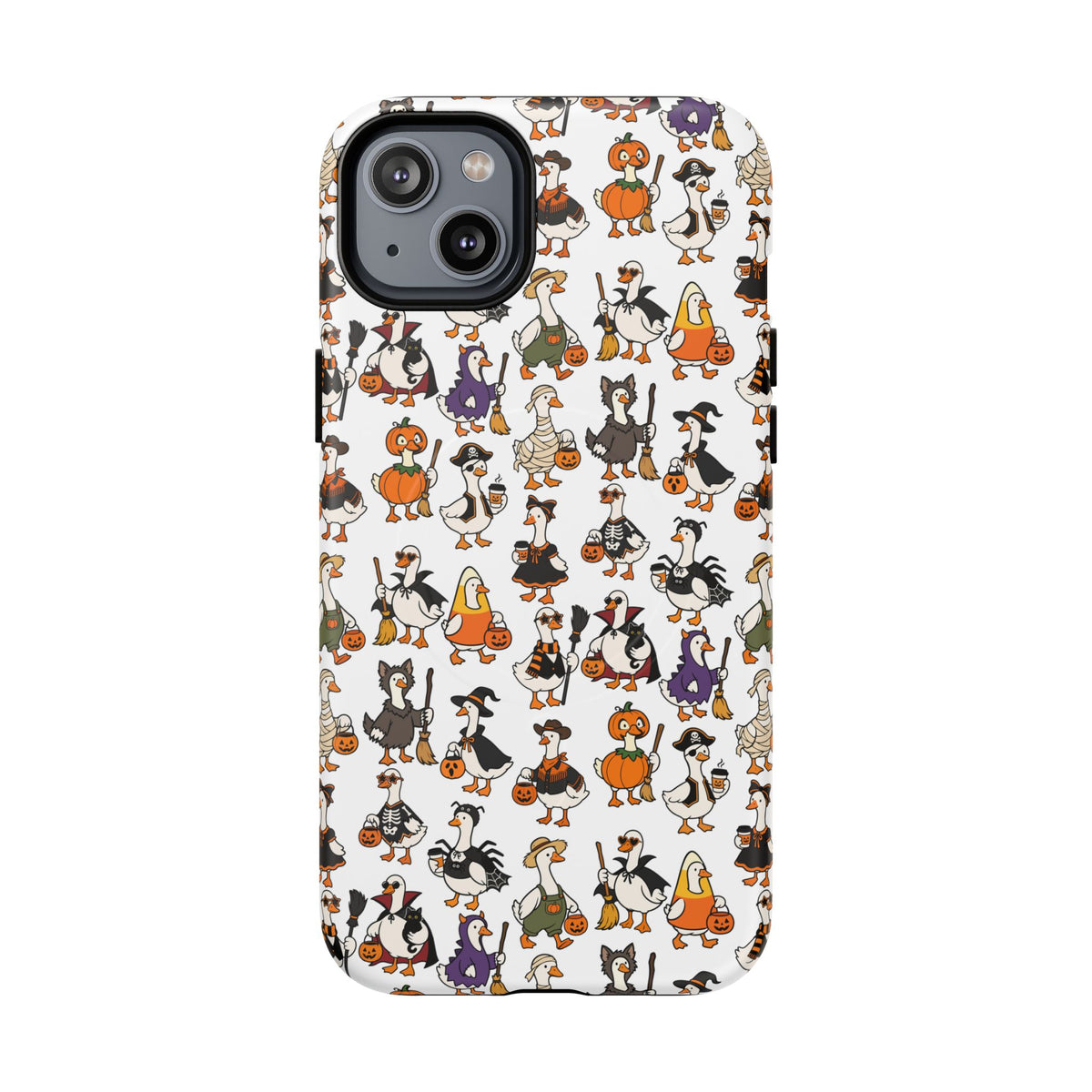 Cute Halloween Ducks phone case White| Tough Magnetic Case