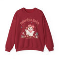 Crewneck Sweatshirt — “Howdya Boo?” Cute Western Cowboy Cowgirl Ghost Halloween Pullover