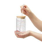 Cute Pastel Ghosts Sipper Glass Jar Halloween Cup