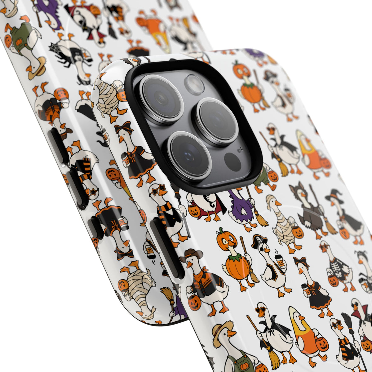Cute Halloween Ducks phone case White| Tough Magnetic Case