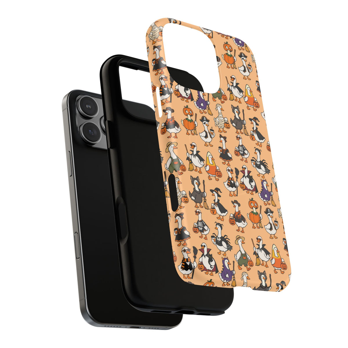 Cute Halloween Ducks phone case Orange | Tough Magnetic Case