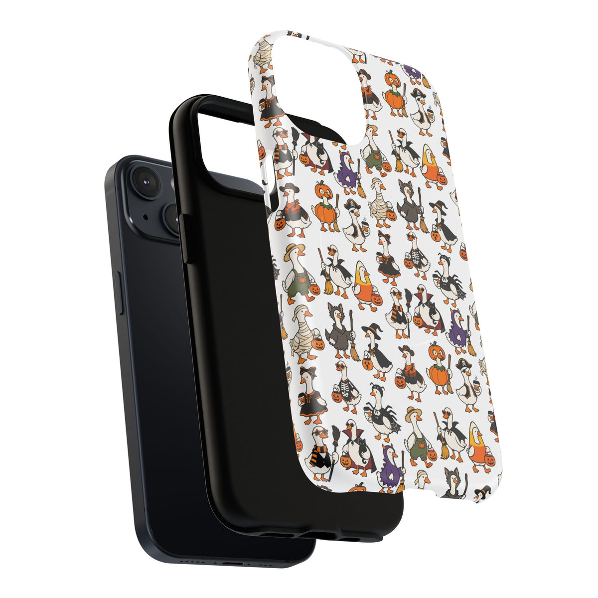 Cute Halloween Ducks phone case White| Tough Magnetic Case