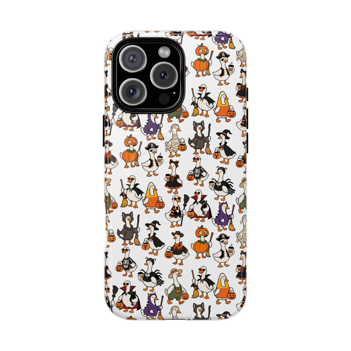 Cute Halloween Ducks phone case White| Tough Magnetic Case