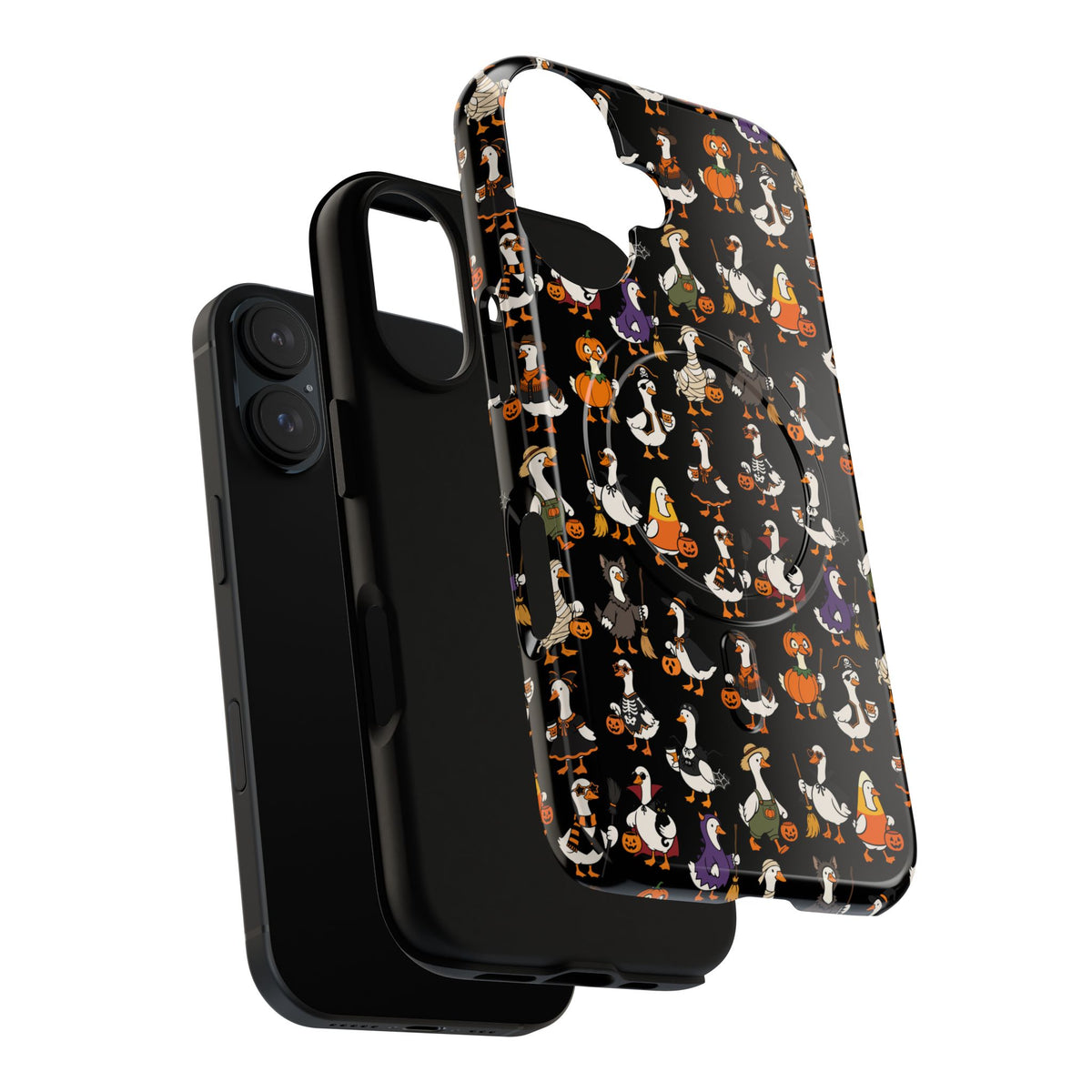 Cute Halloween Ducks phone case Black | Tough Magnetic Case