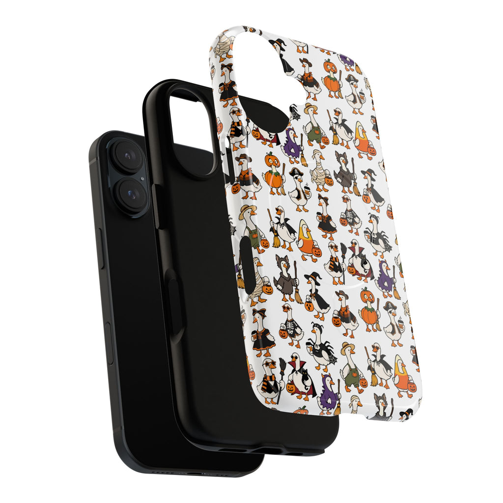 Cute Halloween Ducks phone case White| Tough Magnetic Case