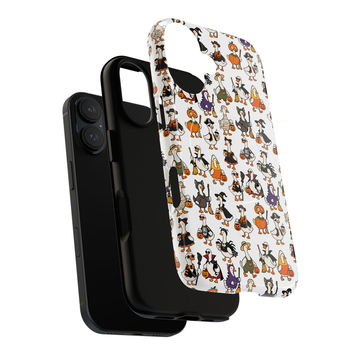 Cute Halloween Ducks phone case White| Tough Magnetic Case