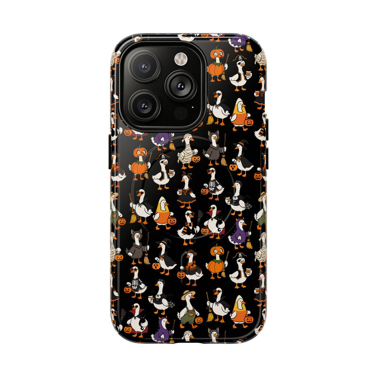 Cute Halloween Ducks phone case Black | Tough Magnetic Case