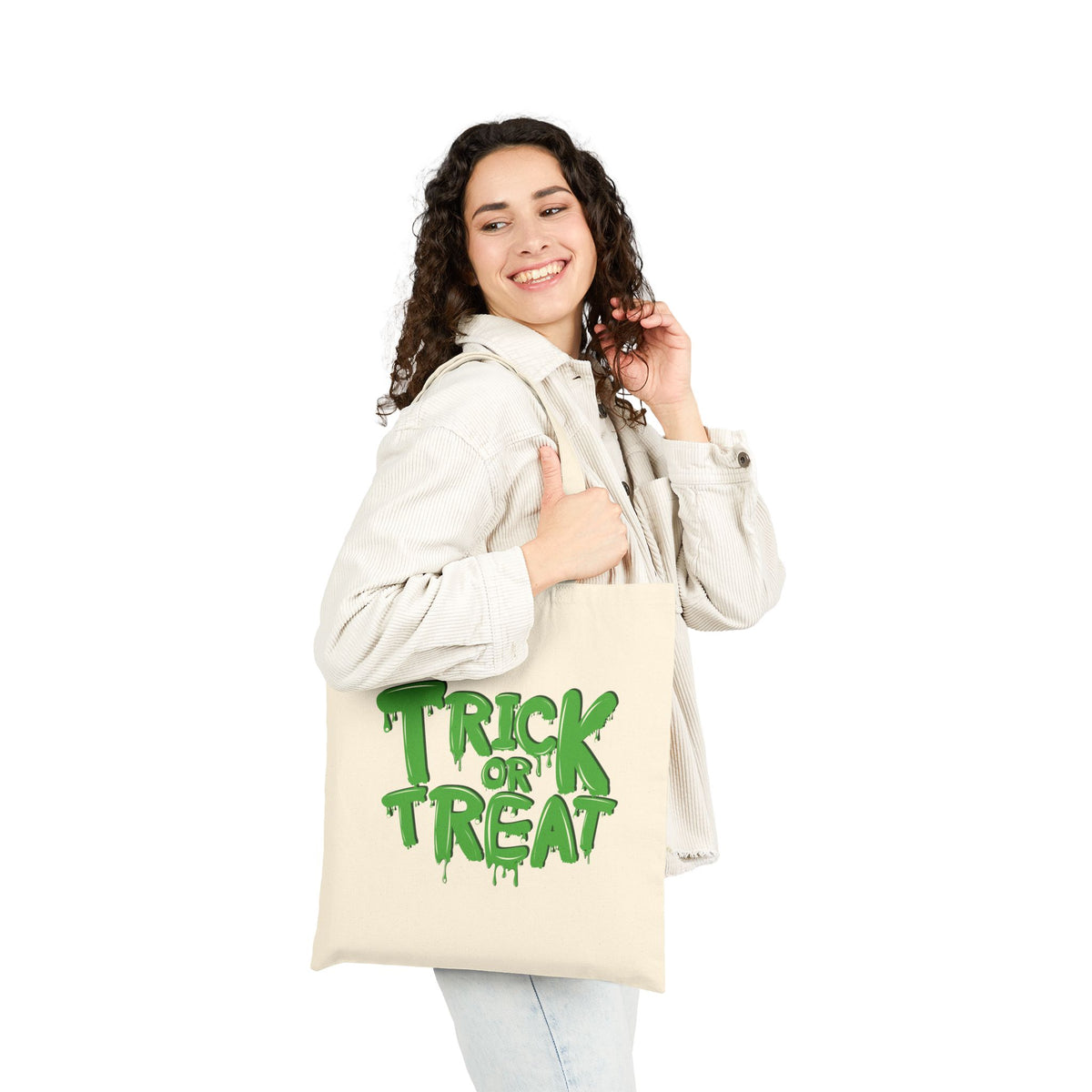 Trick or Treat Canvas Tote — Halloween Candy Bag