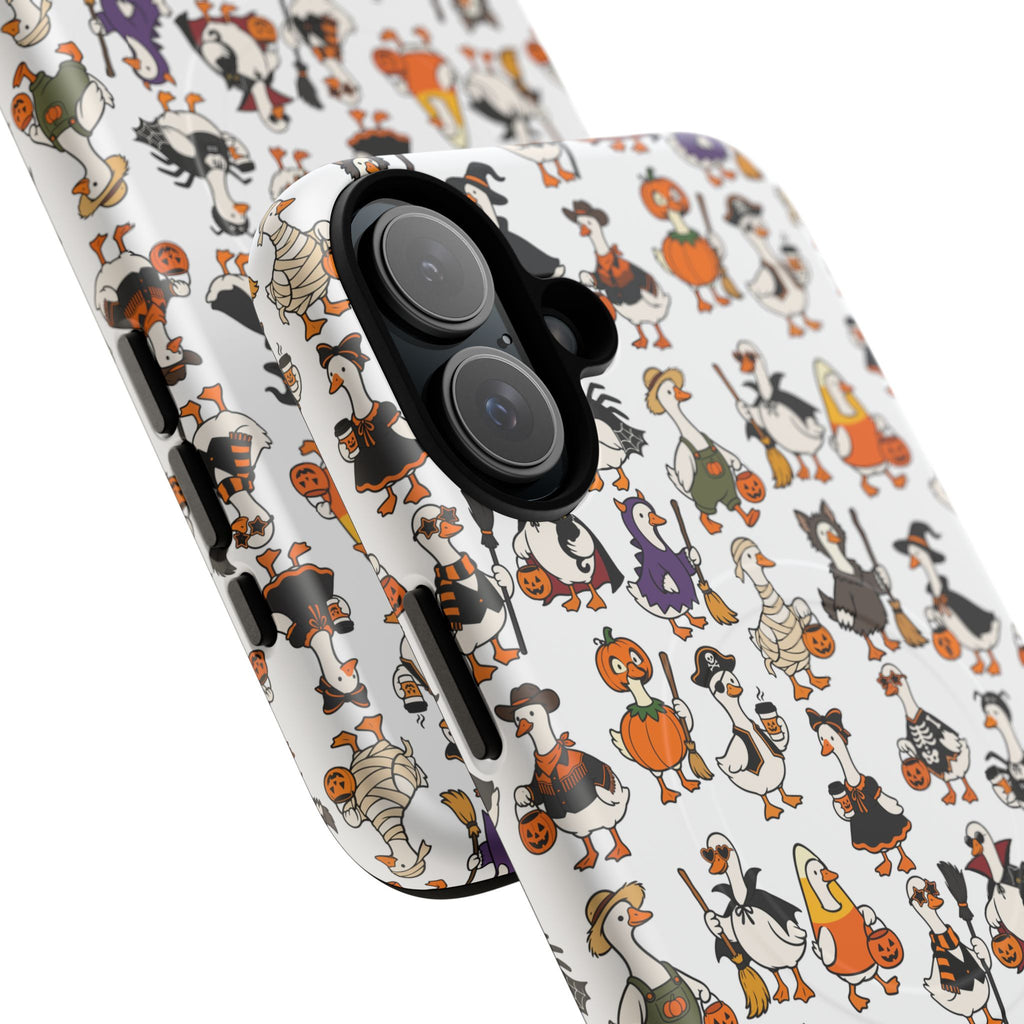 Cute Halloween Ducks phone case White| Tough Magnetic Case