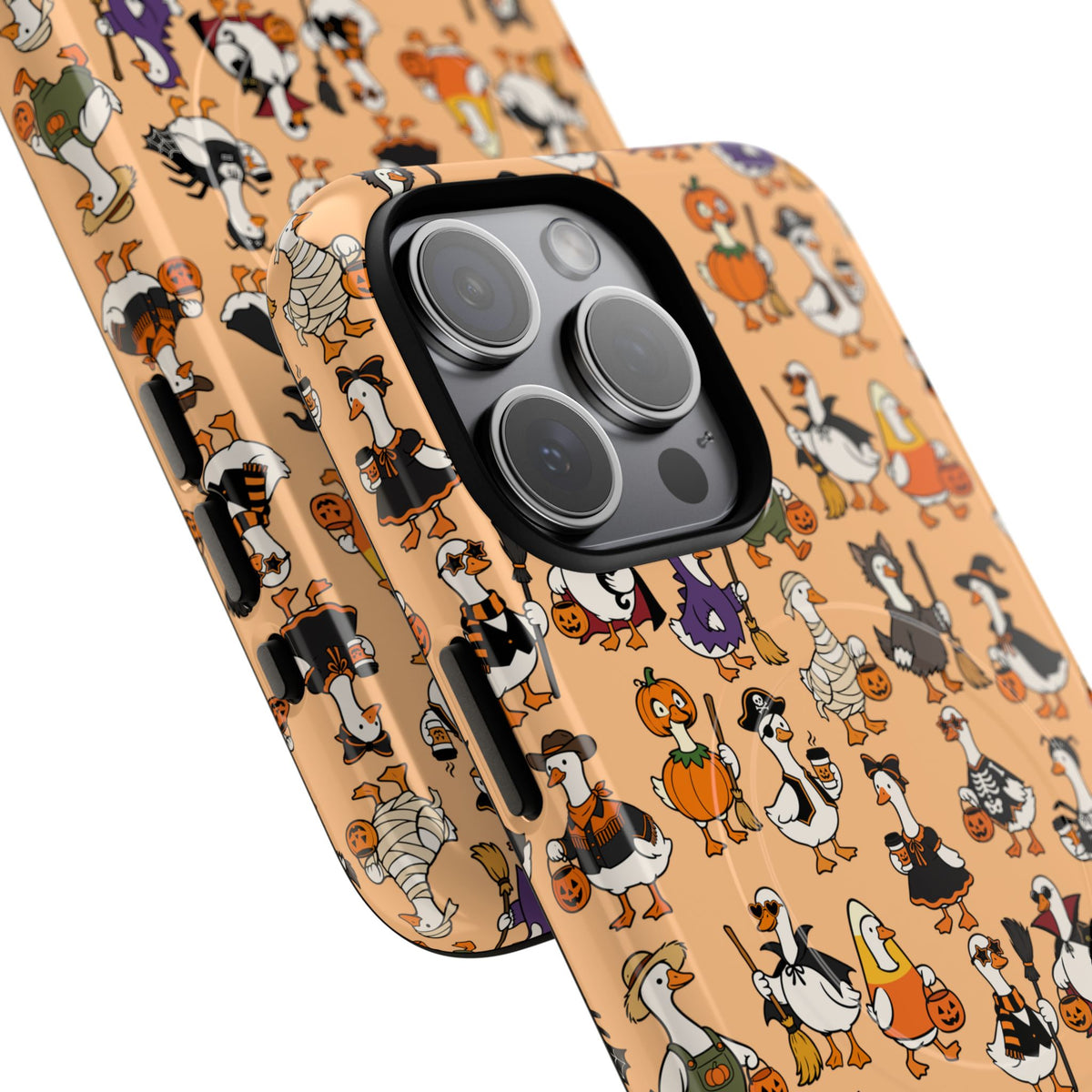 Cute Halloween Ducks phone case Orange | Tough Magnetic Case