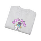 Boo Boo Crew Tee — Cute Blonde Nurse RN PRN DR Triage Ghosts Nursing Pharmacy Halloween T‑Shirt