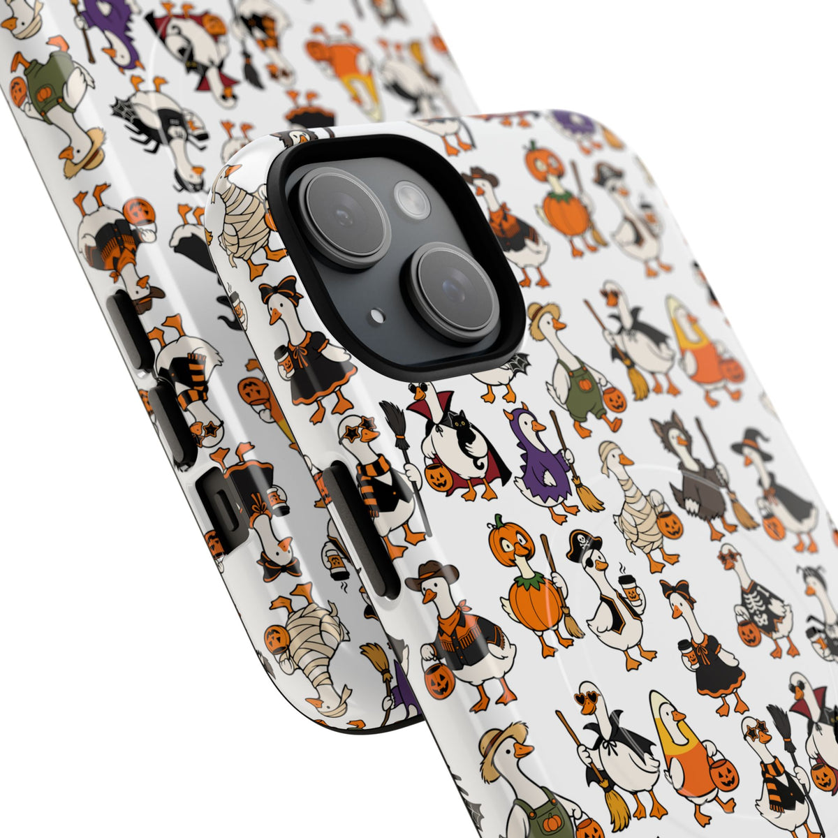 Cute Halloween Ducks phone case White| Tough Magnetic Case