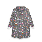 Cute Halloween Candy Pattern Hooded Blanket | Ghosts, Skulls, Cupcakes