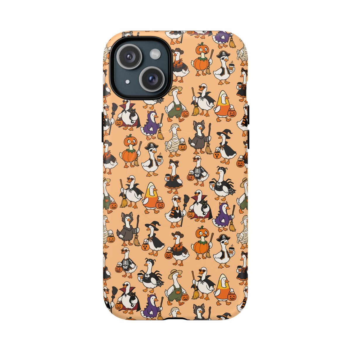 Cute Halloween Ducks phone case Orange | Tough Magnetic Case