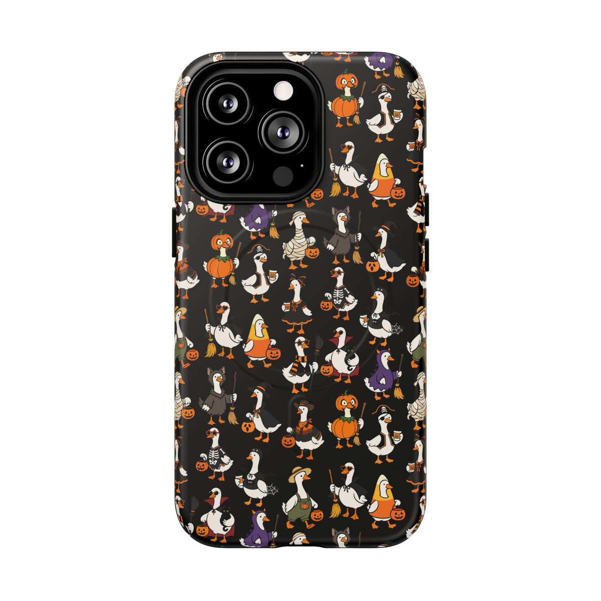 Cute Halloween Ducks phone case Black | Tough Magnetic Case