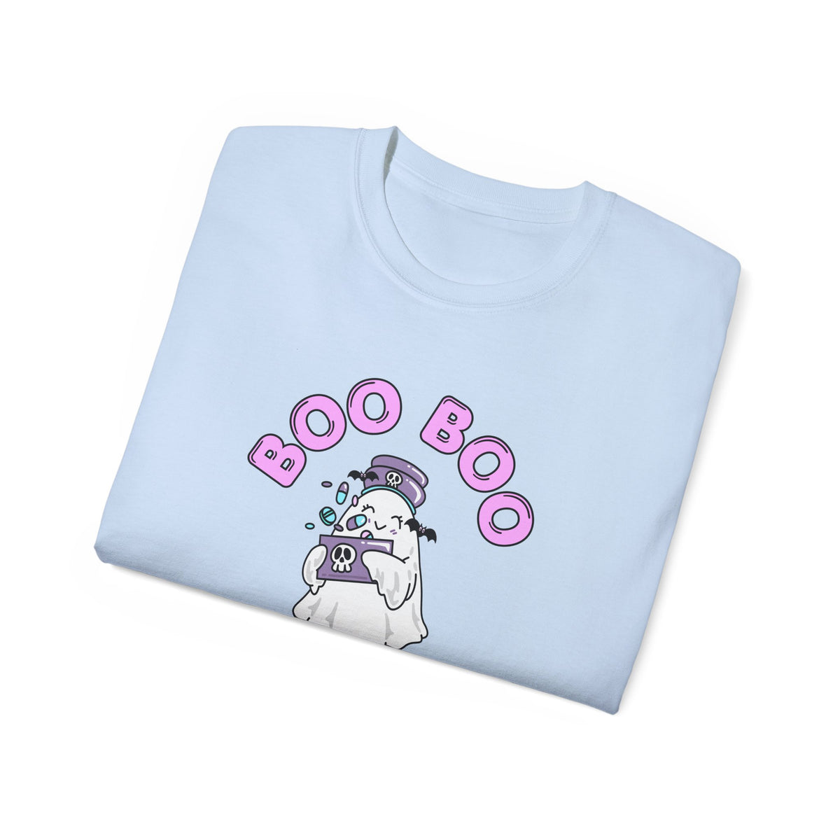 Boo Boo Crew Tee — Cute Nurse RN PRN DR Ghost Nursing Pharmacy Tech Halloween T‑Shirt