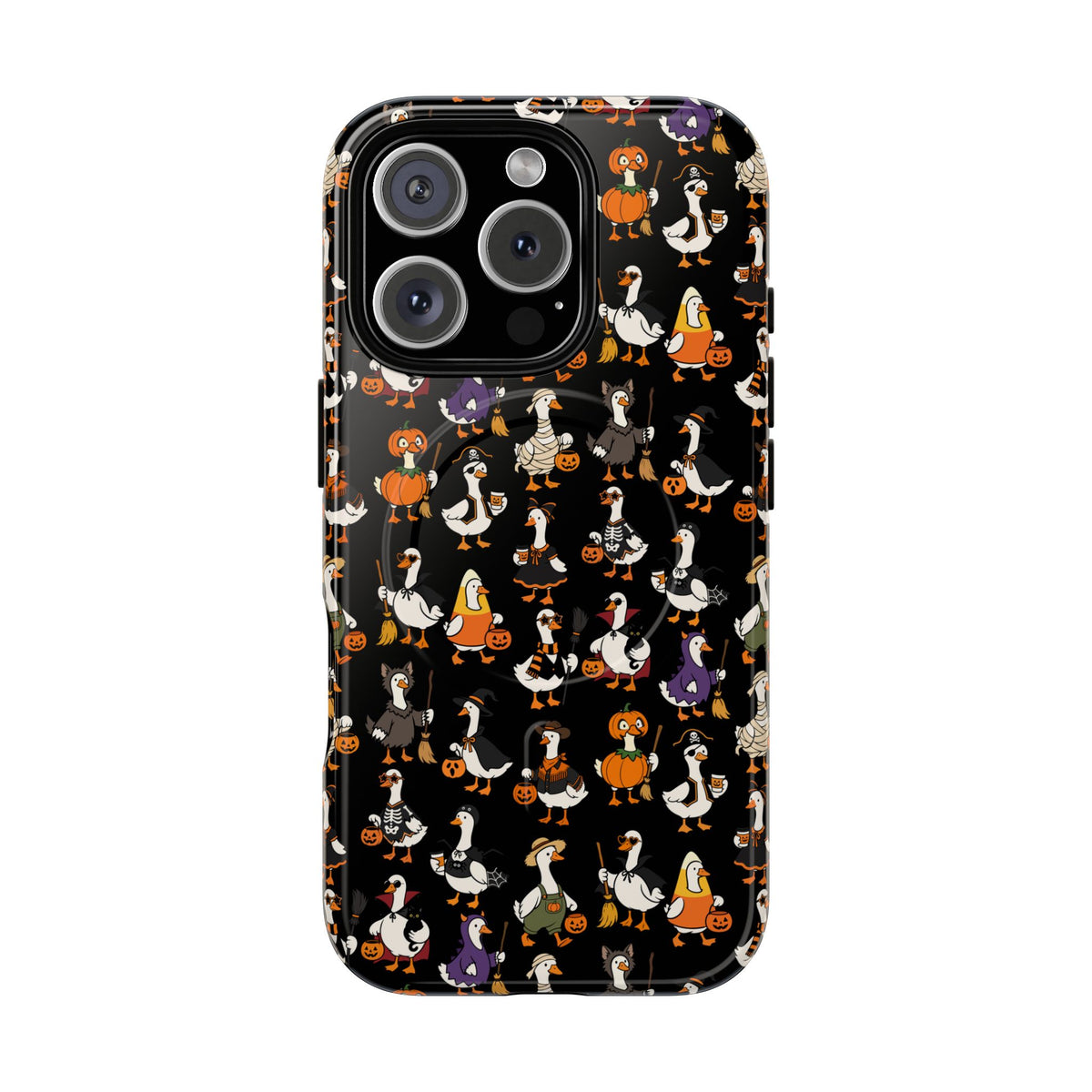 Cute Halloween Ducks phone case Black | Tough Magnetic Case