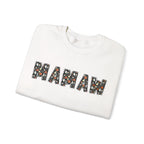 Mamaw Pumpkin Skull Halloween Sweatshirt | Grandma Embroidered Autumn Crew