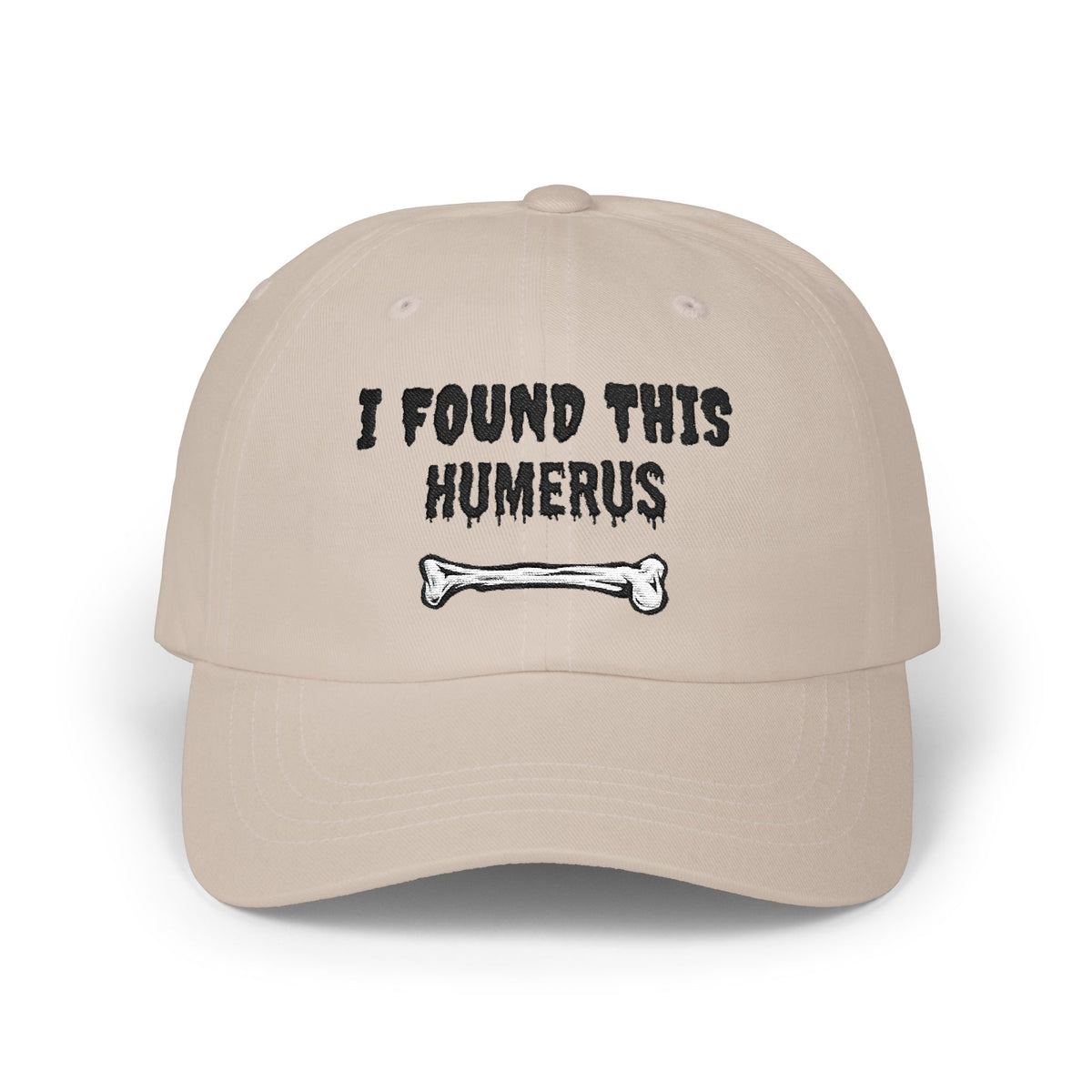 I Found This Humerus bone Dad Cap | Funny Skeleton Skull Hat | Halloween Pun