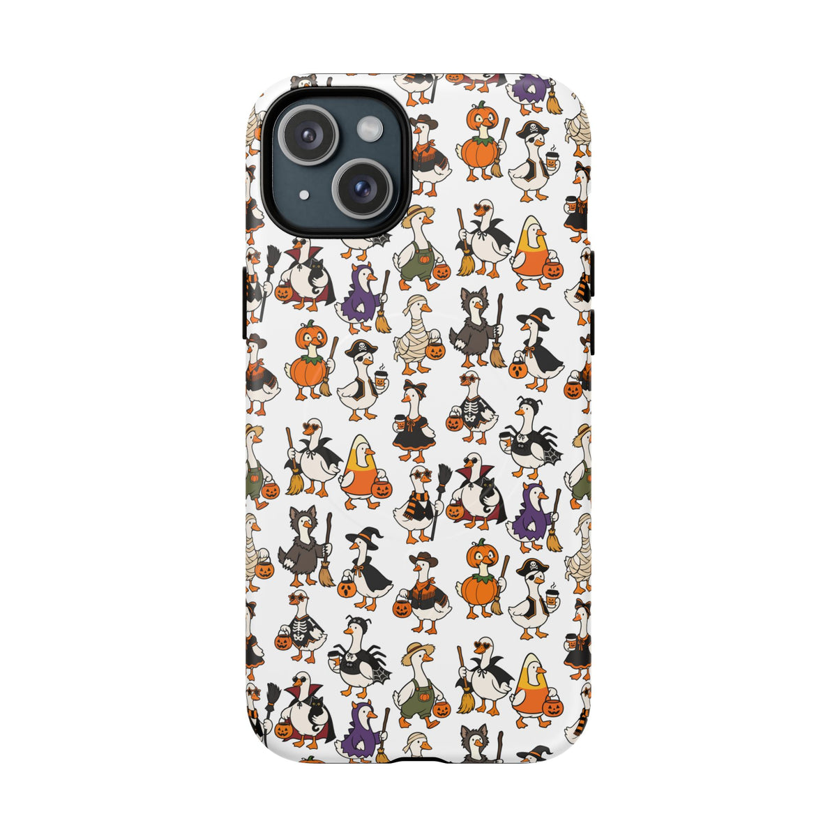 Cute Halloween Ducks phone case White| Tough Magnetic Case