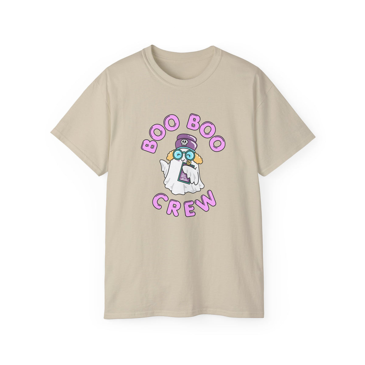 Boo Boo Crew Tee — Cute Blonde Nurse RN PRN DR Triage Ghosts Nursing Pharmacy Halloween T‑Shirt