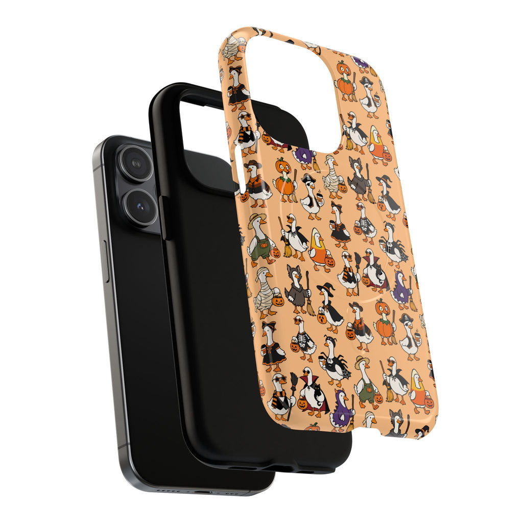 Cute Halloween Ducks phone case Orange | Tough Magnetic Case