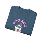 Boo Boo Crew Tee — Cute Ginger Redhead Nurse RN PRN DR Triage Ghosts Nursing Pharmacy Halloween T‑Shirt
