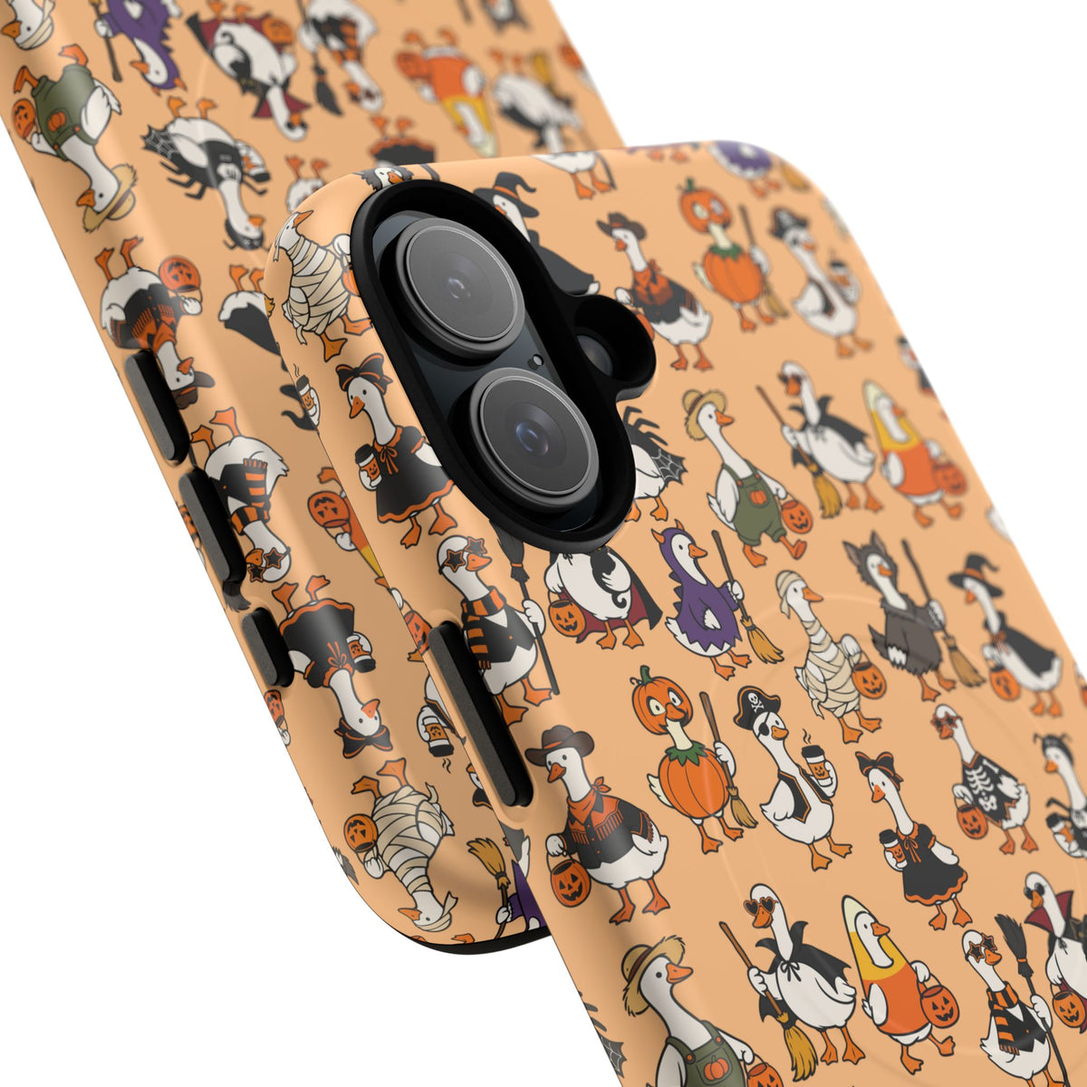 Cute Halloween Ducks phone case Orange | Tough Magnetic Case