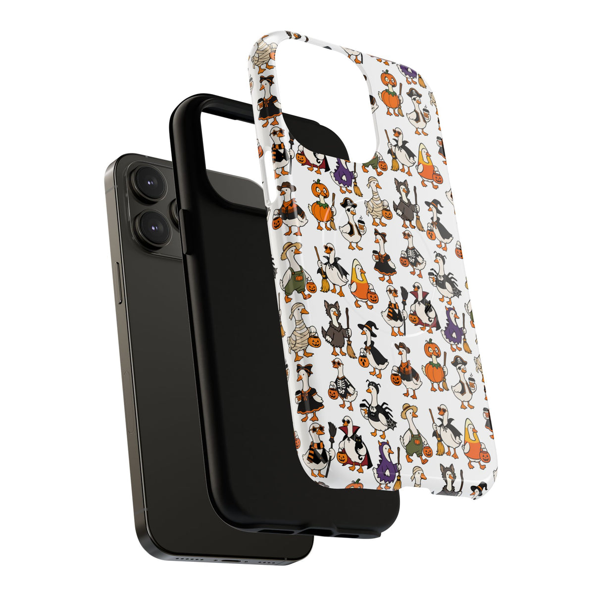 Cute Halloween Ducks phone case White| Tough Magnetic Case