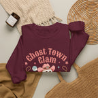 Crewneck Sweatshirt — “Ghost Town Glam” Cute Western Cowboy Cowgirl Ghost Halloween Pullover
