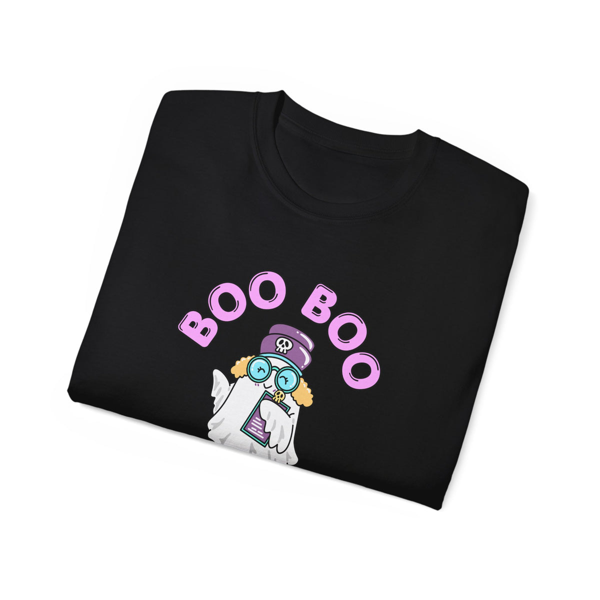 Boo Boo Crew Tee — Cute Blonde Nurse RN PRN DR Triage Ghosts Nursing Pharmacy Halloween T‑Shirt