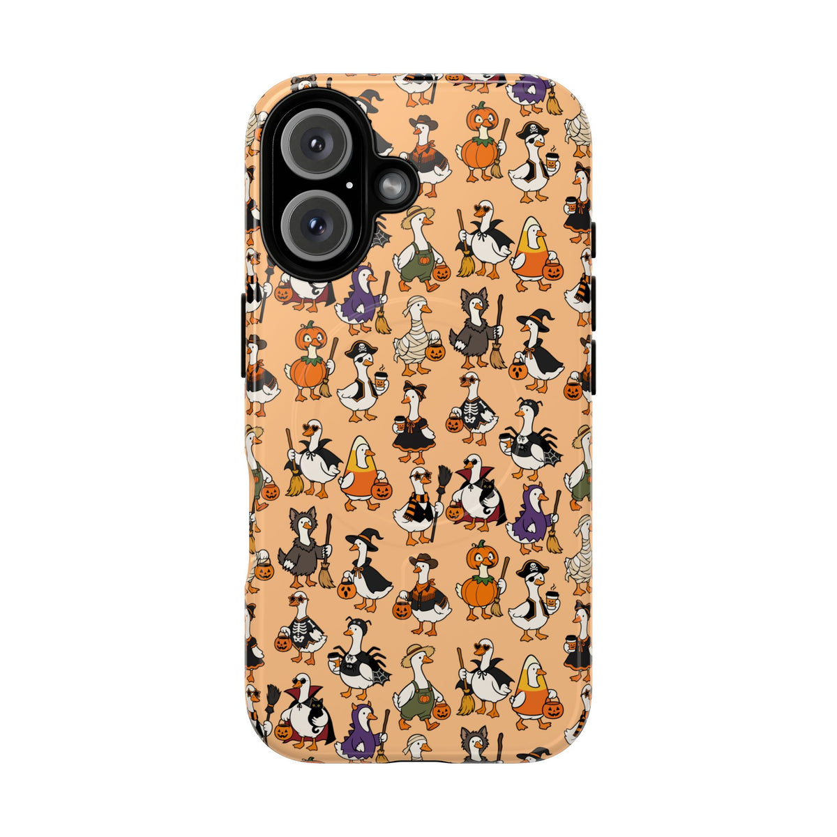 Cute Halloween Ducks phone case Orange | Tough Magnetic Case
