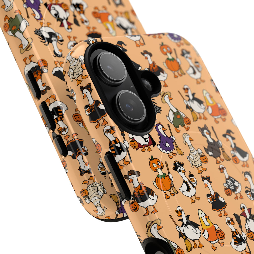 Cute Halloween Ducks phone case Orange | Tough Magnetic Case