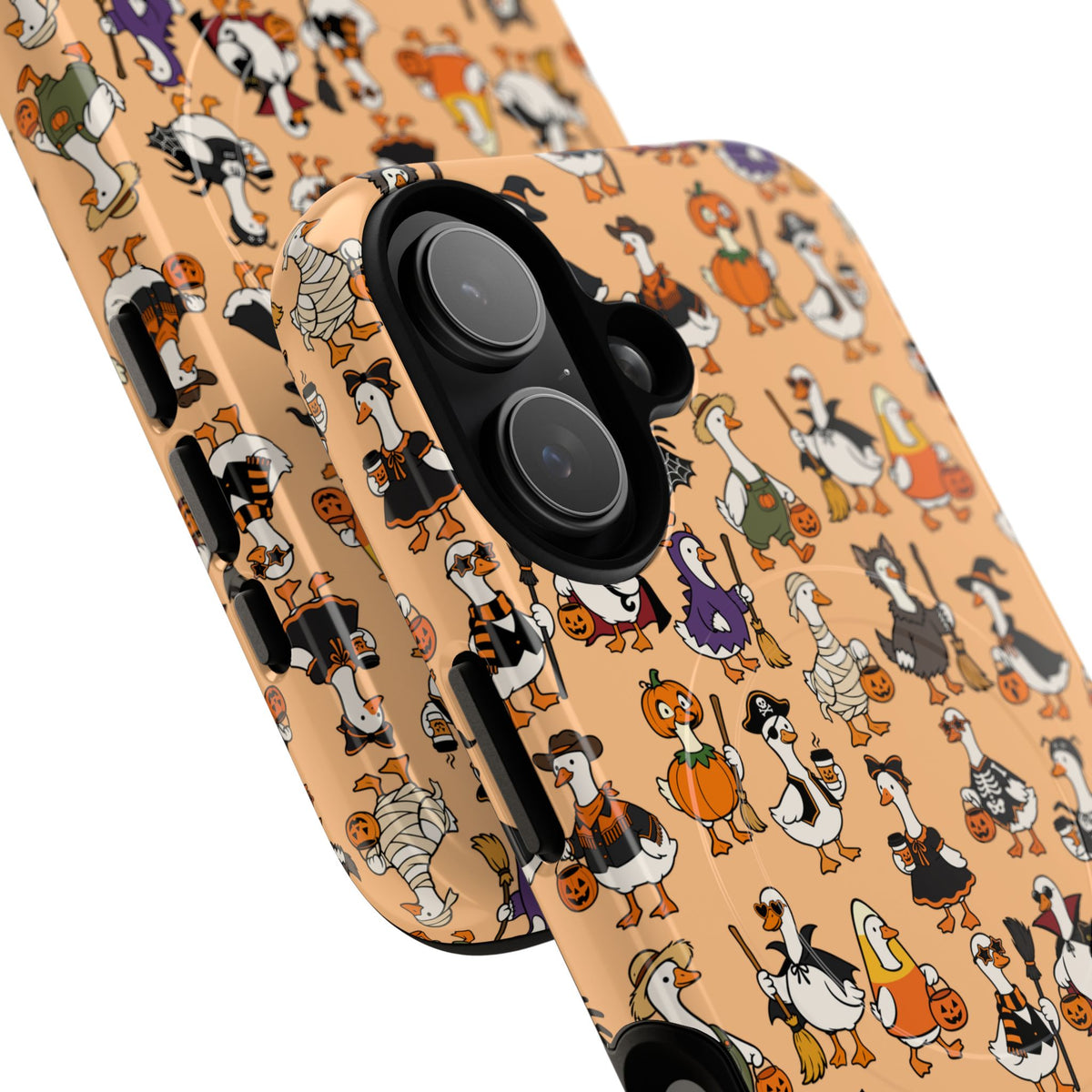 Cute Halloween Ducks phone case Orange | Tough Magnetic Case