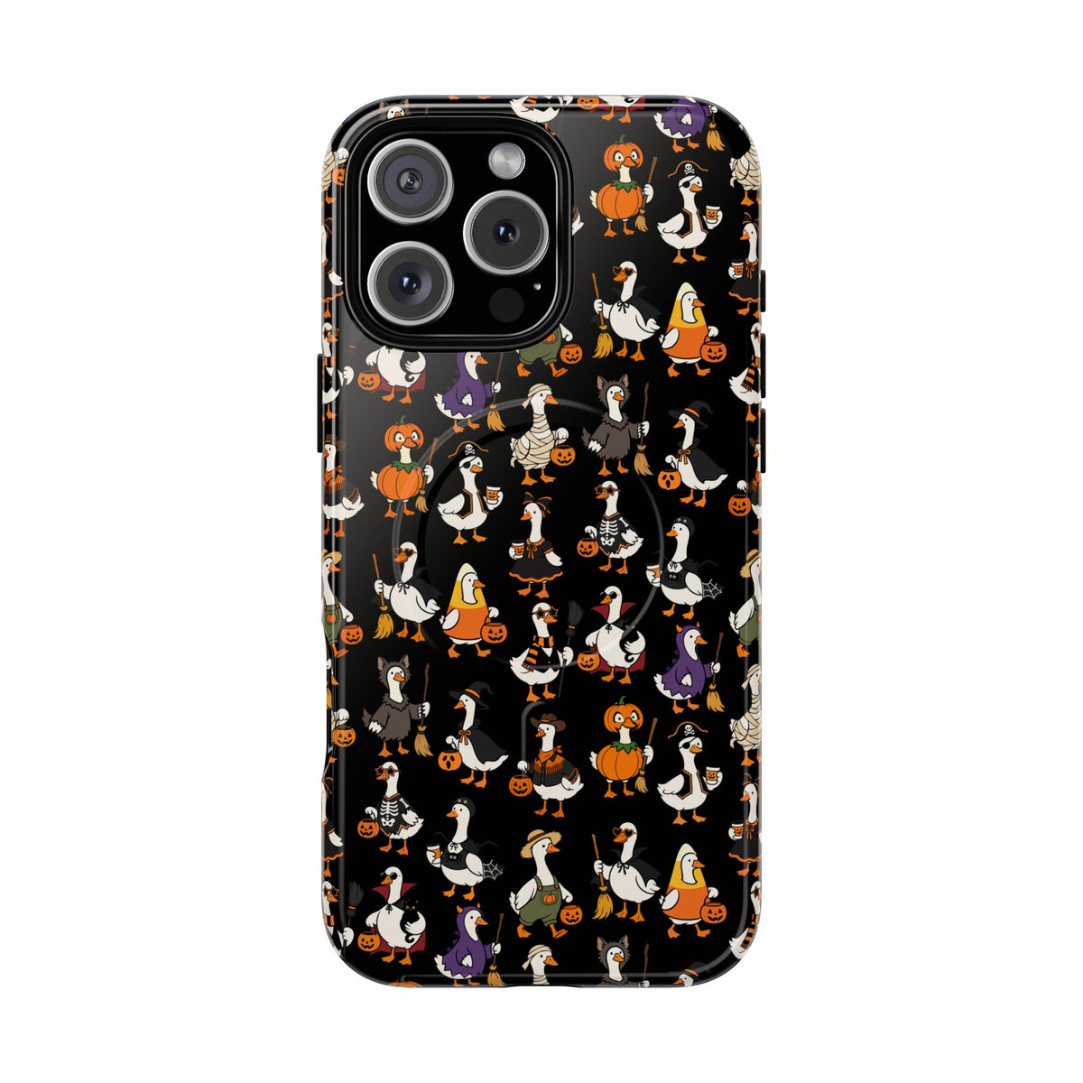 Cute Halloween Ducks phone case Black | Tough Magnetic Case