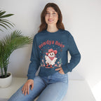 Crewneck Sweatshirt — “Howdya Boo?” Cute Western Cowboy Cowgirl Ghost Halloween Pullover