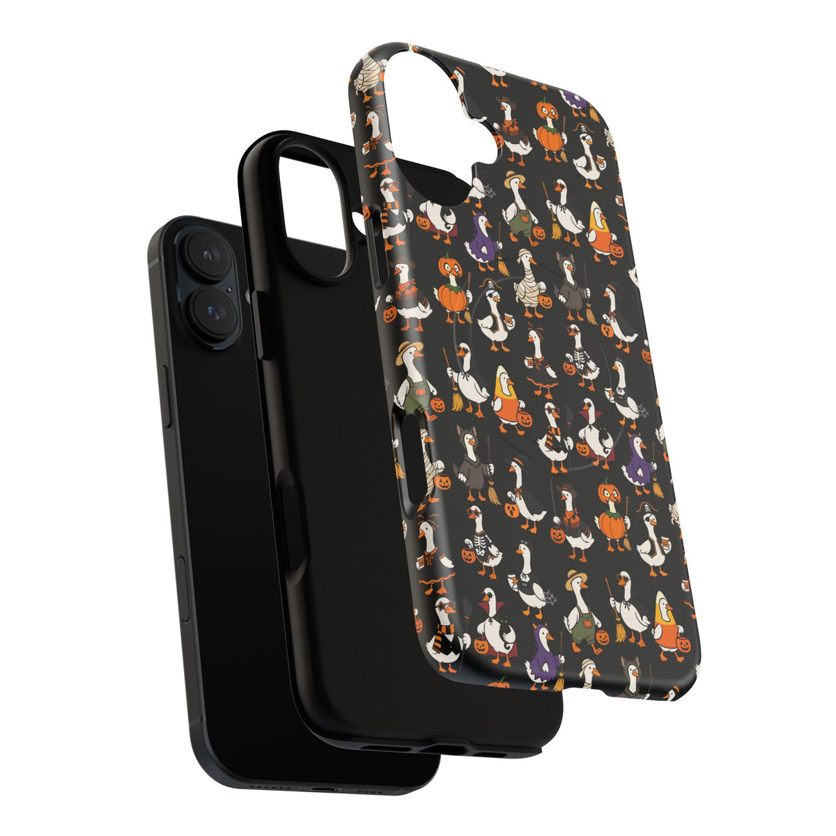 Cute Halloween Ducks phone case Black | Tough Magnetic Case