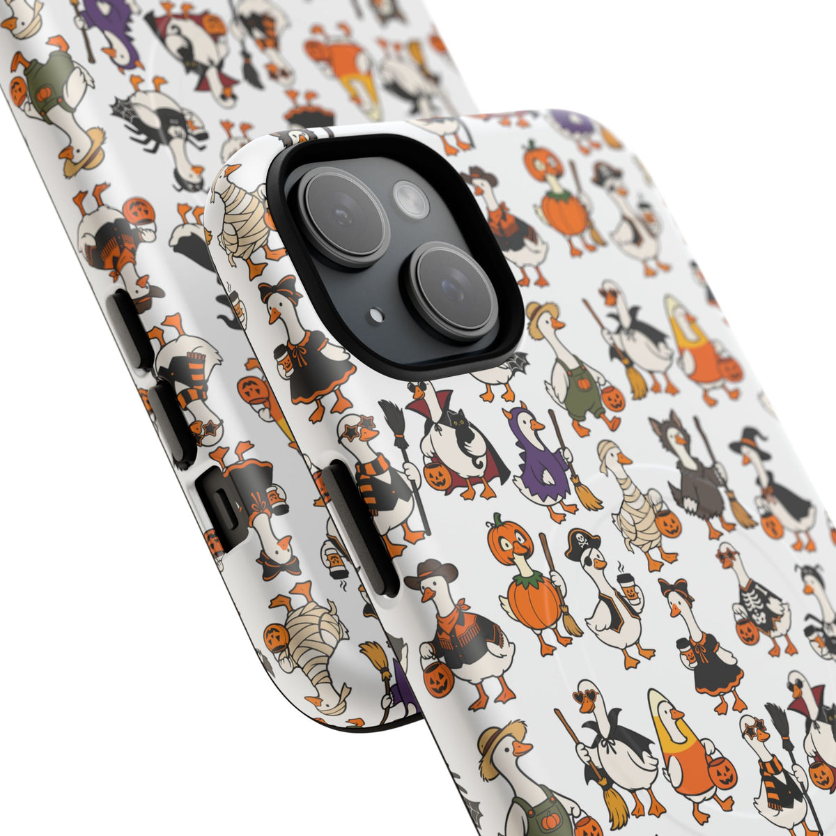 Cute Halloween Ducks phone case White| Tough Magnetic Case