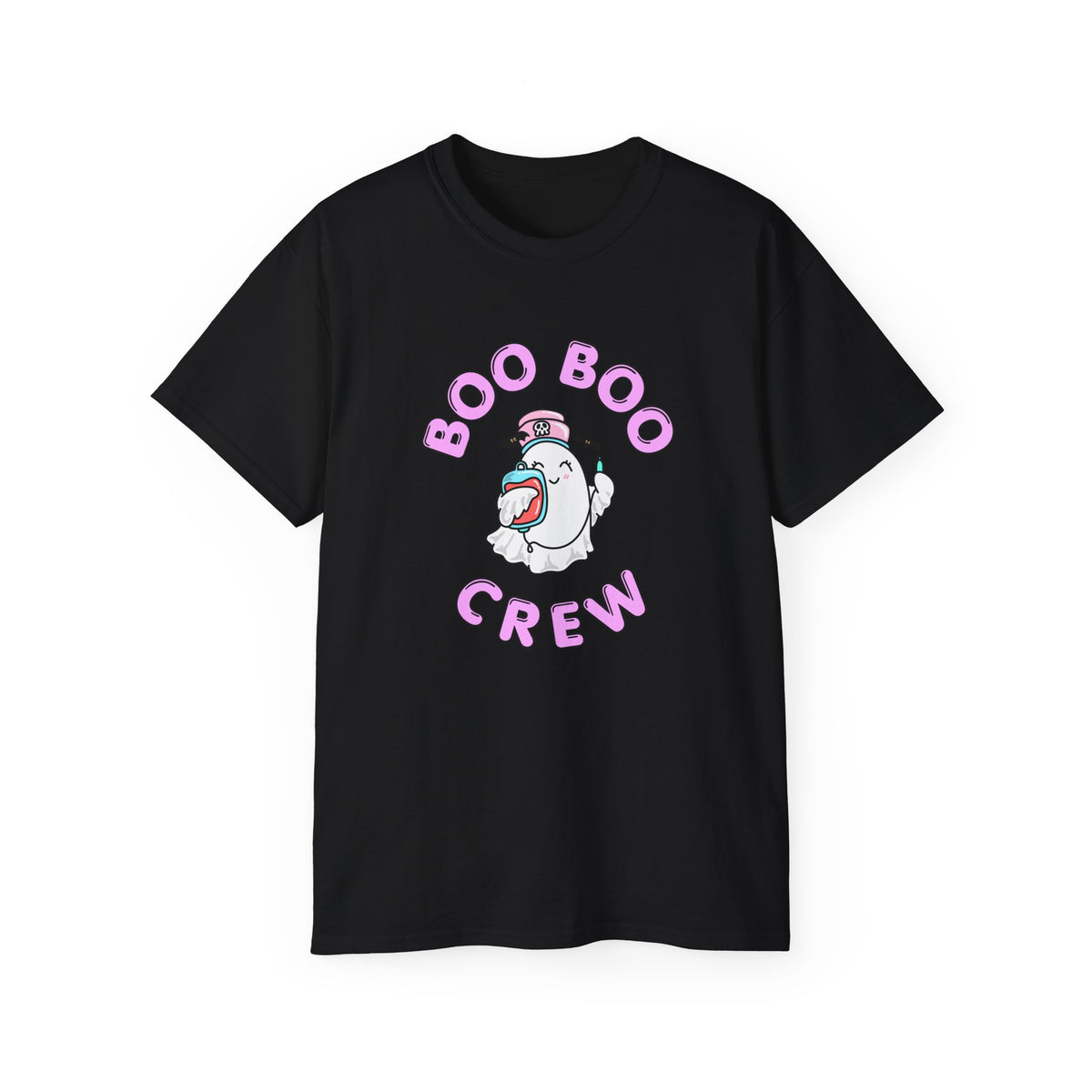 Boo Boo Crew Tee — Cute Phlebotomist Nurse RN PRN DR Ghost Nursing Pharmacy Halloween T‑Shirt